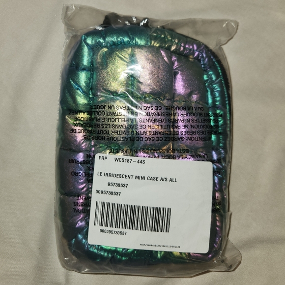 Limited Edition Nebula Blue Iridescent Quilted Case Bag Free People FP Movement - Picture 8 of 11